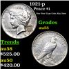 Image 1 : 1921-p Peace Dollar $1 Grades Choice AU