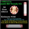 Image 1 : Shotgun Lincoln 1c roll, 1982-d 50 pcs Bank Wrapper.