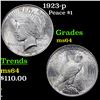 Image 1 : 1923-p Peace Dollar $1 Grades Choice Unc