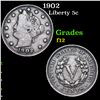 Image 1 : 1902 Liberty Nickel 5c Grades f, fine