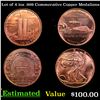 Image 1 : Lot of 4 1oz .999 Commerative Copper Medalions