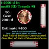 Image 1 : Shotgun Lincoln 1c roll, 2001-d 50 pcs Bank Wrapper.