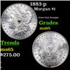 Image 1 : 1883-p Morgan Dollar $1 Grades GEM Unc