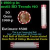 Image 1 : Shotgun Lincoln 1c roll, 1966-p 50 pcs Bank Wrapper.