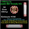 Image 1 : Shotgun Lincoln 1c roll, 1964-p 50 pcs Bank Wrapper.