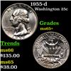 Image 1 : 1955-d Washington Quarter 25c Grades GEM+ Unc