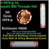 Image 1 : Shotgun Lincoln 1c roll, 1974-p 50 pcs Bank Wrapper.