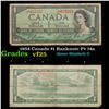 Image 1 : 1954 Canada $1 Banknote P# 74a Grades vf+