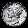 Image 2 : 1943-p Mercury Dime 10c Grades GEM Unc