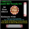 Image 1 : Shotgun Lincoln 1c roll, 1982-d 50 pcs Bank Wrapper.