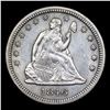 Image 2 : ***Auction Highlight*** 1846-p Seated Liberty Quarter 25c Graded ms64+ By SEGS (fc)