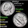 Image 1 : 1944-p Jefferson Nickel 5c Grades GEM++ Unc
