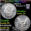 Image 1 : ***Auction Highlight*** 1902-o Morgan Dollar $1 Graded ms65+ PL BY SEGS (fc)