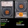Image 1 : 1953-D Lincoln Cent 1c Graded ms67 By SEGS