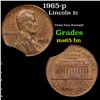 Image 1 : 1965-p Lincoln Cent 1c Grades GEM Unc BN
