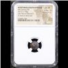 Image 2 : NGC Bosporus, Panticapaeum 4th Century BC AE12 (1.79g) obv Pan or Silenus(?) rv bow in bowcase Grade