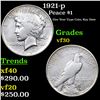 Image 1 : 1921-p Peace Dollar $1 Grades vf++