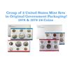 Image 1 : Group of 2 United States Mint Set in Original Government Packaging! From 1978-1979 with 24 Coins Ins