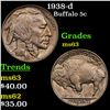 Image 1 : 1938-d Buffalo Nickel 5c Grades Select Unc