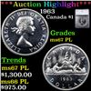 Image 1 : ***Auction Highlight*** 1963 Canada Dollar $1 Graded ms67 PL By SEGS (fc)