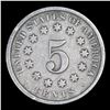 Image 3 : 1872 Shield Nickel 5c Grades g+