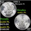 Image 1 : 1881-s Morgan Dollar $1 Grades GEM+ PL