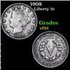 Image 1 : 1908 Liberty Nickel 5c Grades vf++