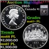 Image 1 : ***Auction Highlight*** 1963 Canada Dollar $1 Graded ms67+ PL By SEGS (fc)