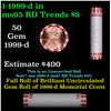 Image 1 : Shotgun Lincoln 1c roll, 1999-d 50 pcs Bank Wrapper.