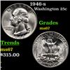 Image 1 : 1946-s Washington Quarter 25c Grades GEM++ Unc