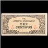 Image 2 : 1942 Philippines (Japanese Occupation) 10 Centavos Note P# 104b Grades Choice AU/BU Slider
