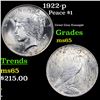 Image 1 : 1922-p Peace Dollar $1 Grades GEM Unc