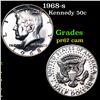 Image 1 : Proof 1968-s Kennedy Half Dollar 50c Grades GEM++ Proof Cameo