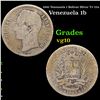 Image 1 : 1945 Venezuela 1 Bolivar Silver Y# 22a Grades vg+