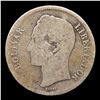 Image 2 : 1945 Venezuela 1 Bolivar Silver Y# 22a Grades vg+