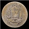 Image 3 : 1945 Venezuela 1 Bolivar Silver Y# 22a Grades vg+