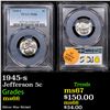 Image 1 : PCGS 1945-s Jefferson Nickel 5c Graded ms66 By PCGS