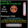 Image 1 : Shotgun Lincoln 1c roll, 1976-p 50 pcs Bank Wrapper.