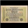 Image 2 : 1923 Germany Weimar Republic 10 Million Mark Post-WWI Hyperinflation Banknote P# 106a, Watermark: Wa