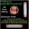 Image 1 : Shotgun Lincoln 1c roll, 1980-p 50 pcs Bank Wrapper.