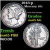 Image 1 : 1943-p Mercury Dime 10c Grades GEM FSB