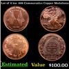 Image 1 : Lot of 4 1oz .999 Commerative Copper Medalions