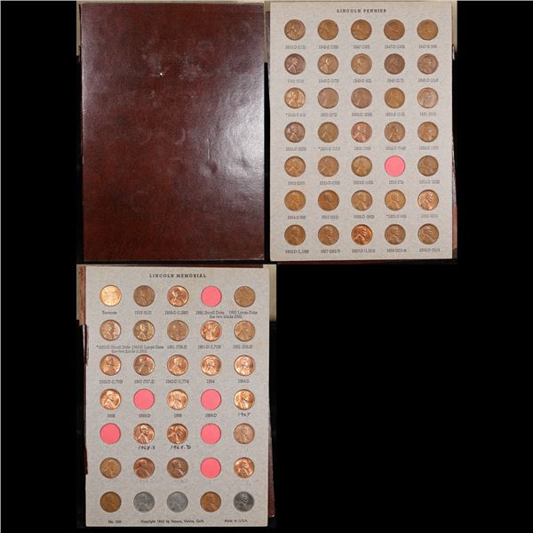 Virtually Complete Lincoln Cent Book 1946-1966 63 coins