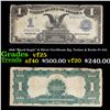 1899 "Black Eagle" $1 Silver Certificate Sig. Teehee & Burke Fr-233 Grades vf+