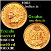 Image 1 : 1903 Indian Cent 1c Grades Unc Details