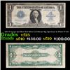 1923 $1 Large size Blue Seal Silver Certificate Sig. Speelman & White Fr-237 Grades vf+