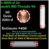 Image 1 : Shotgun Lincoln 1c roll, 2001-d 50 pcs Bank Wrapper.