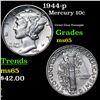 Image 1 : 1944-p Mercury Dime 10c Grades GEM Unc