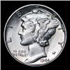 Image 2 : 1944-p Mercury Dime 10c Grades GEM Unc