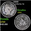 Image 1 : 1899 Liberty Nickel 5c Grades vf+